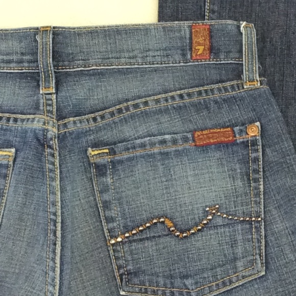 7 For All Mankind Denim - 7 FAMK studded flare jeans